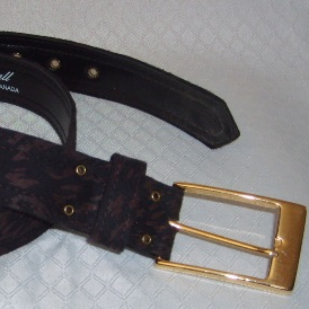 Belt Animal Print Black & Brown Small Canada